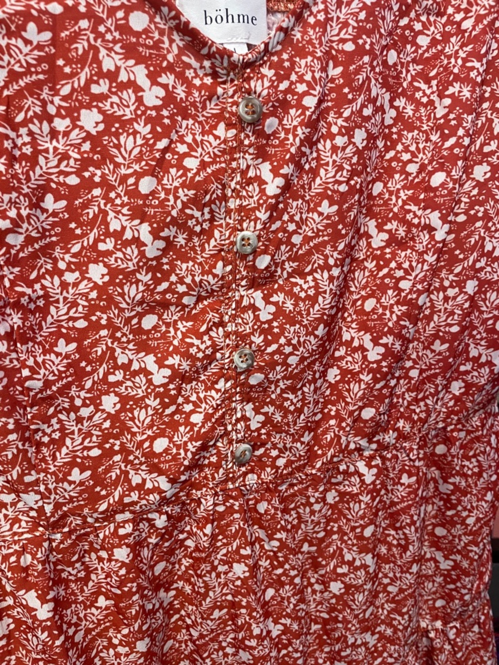 bohme Rust Floral Mini Dress - Picture 3 of 5
